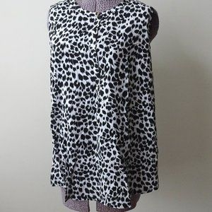 NWT! Liz Claiborne Fun Hi-Low Animal Print Tunic Length Top - Size XL